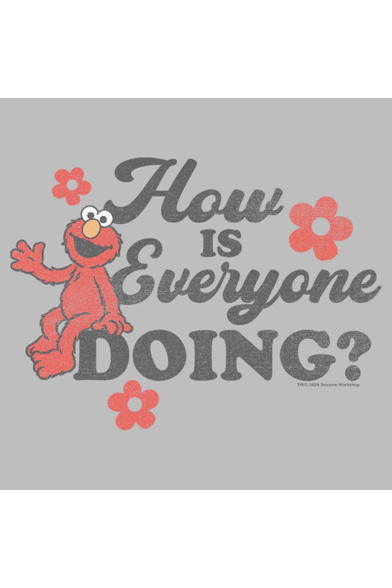 Men's Sesame Street Elmo How Is Everyone Doing? Graphic T-Shirt, Alternate, color, Athletic Heather