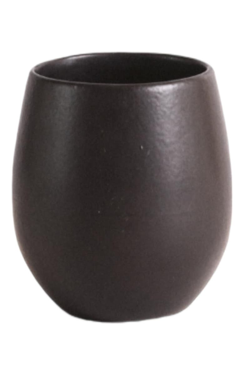 Gharyan Stoneware Coffee/Tea Cup Set of 4, Main, color, Black