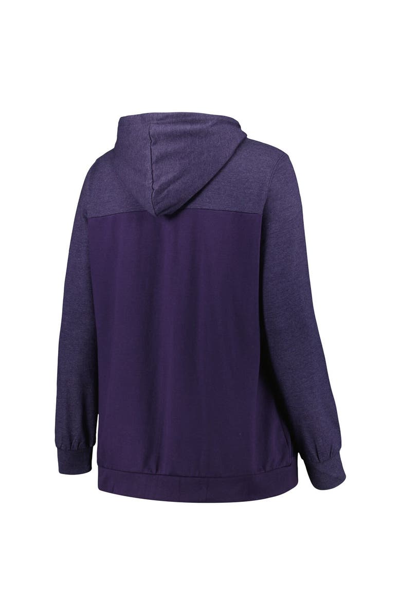 FANATICS Women's Fanatics Branded Heather Navy Dallas Cowboys Plus Size City Ties Full-Zip Hoodie, Alternate, color,