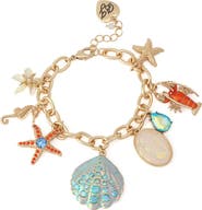 Betsey Johnson Sealife Charm Flex Bracelet