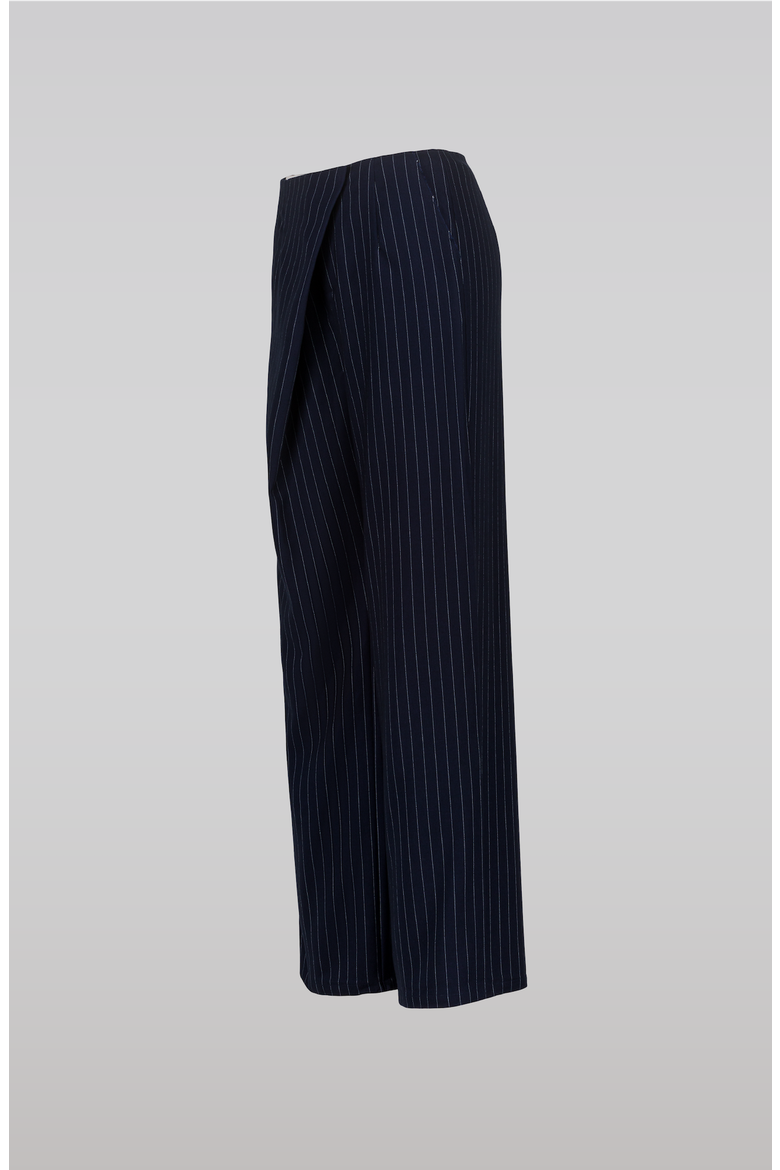 Navy Pinstripe Trousers, Alternate, color, Navy