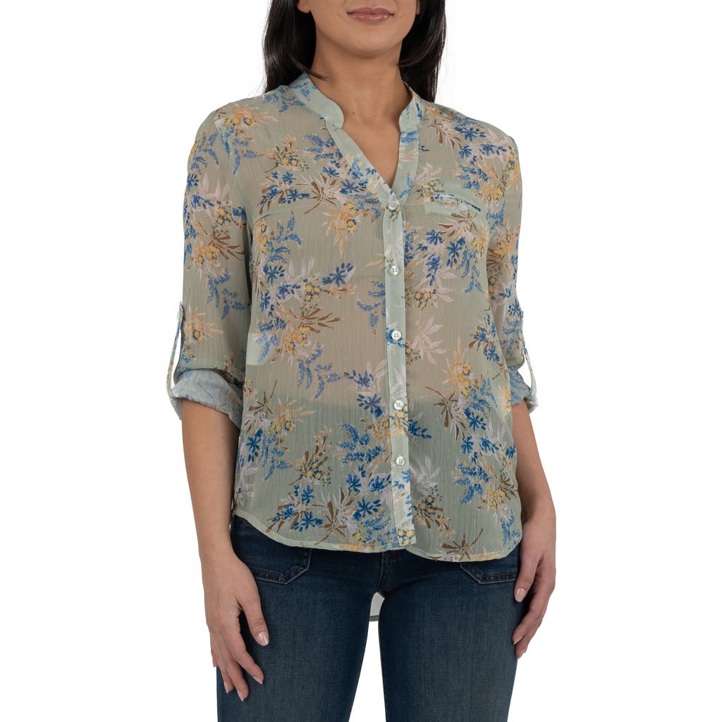 KUT FROM THE KLOTH KUT FROM THE KLOTH JASMINE CHIFFON BUTTON-UP SHIRT