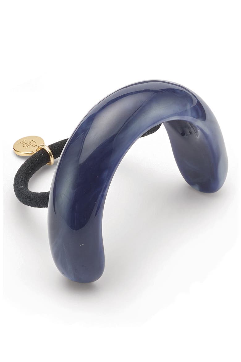 Marbled Arch Ponytail Cuff, Main, color, LAPIS