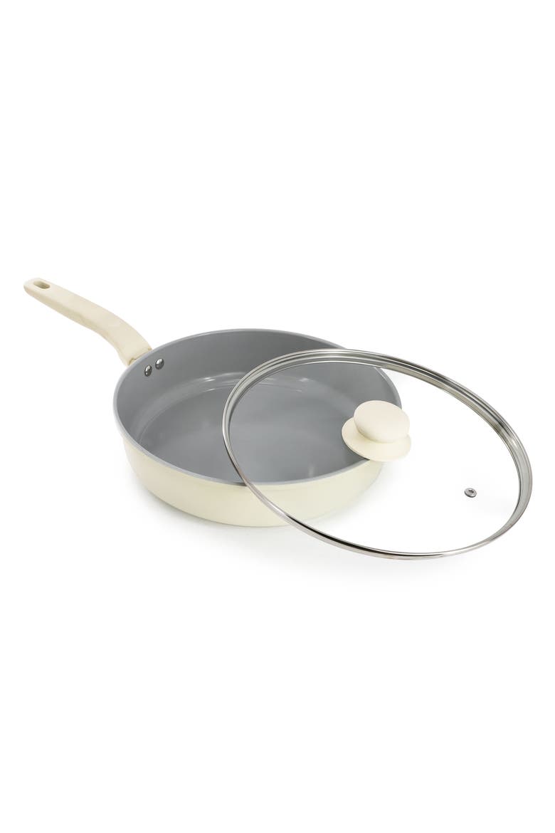 11 Inch 4 Quart Ceramic Nonstick Aluminum Saute Pan, Alternate, color, Silver