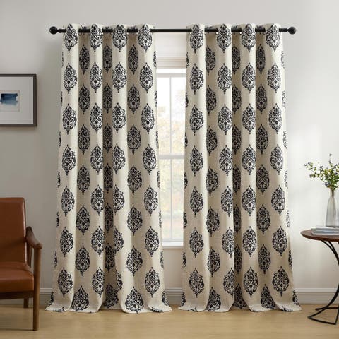 Navara Medallion Room Darkening Window Curtain