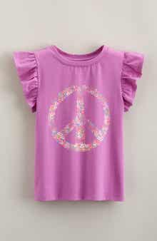 Tucker + Tate Kids' Flutter Sleeve Cotton Graphic T-Shirt