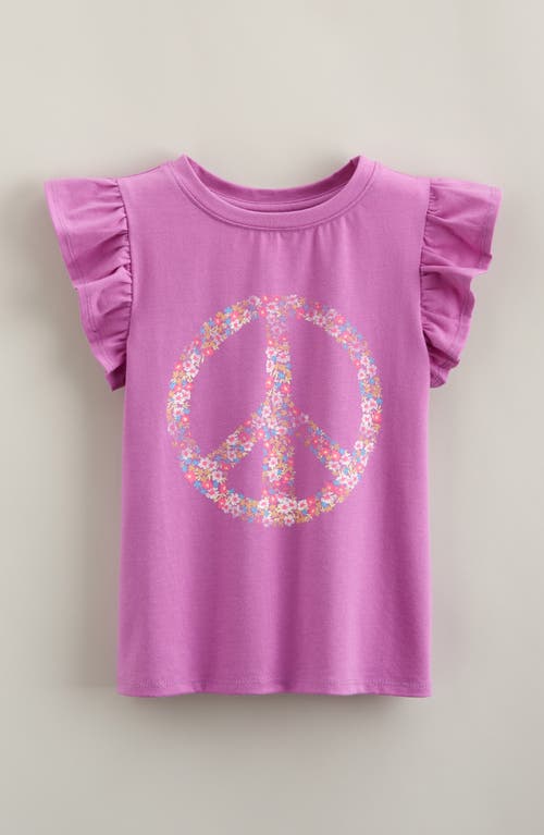 Tucker + Tate Kids' Flutter Sleeve Cotton Graphic T-shirt In Purple