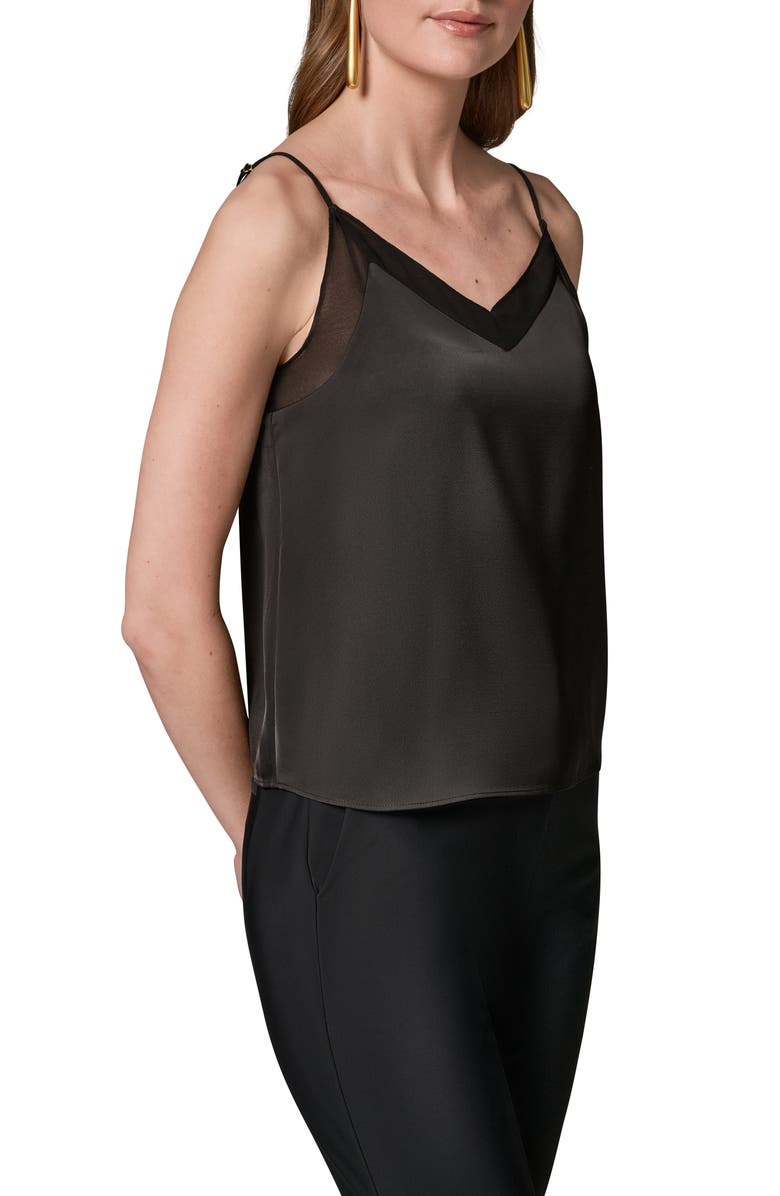 Donna Karan New York Mesh Trim Camisole, Alternate, color, 