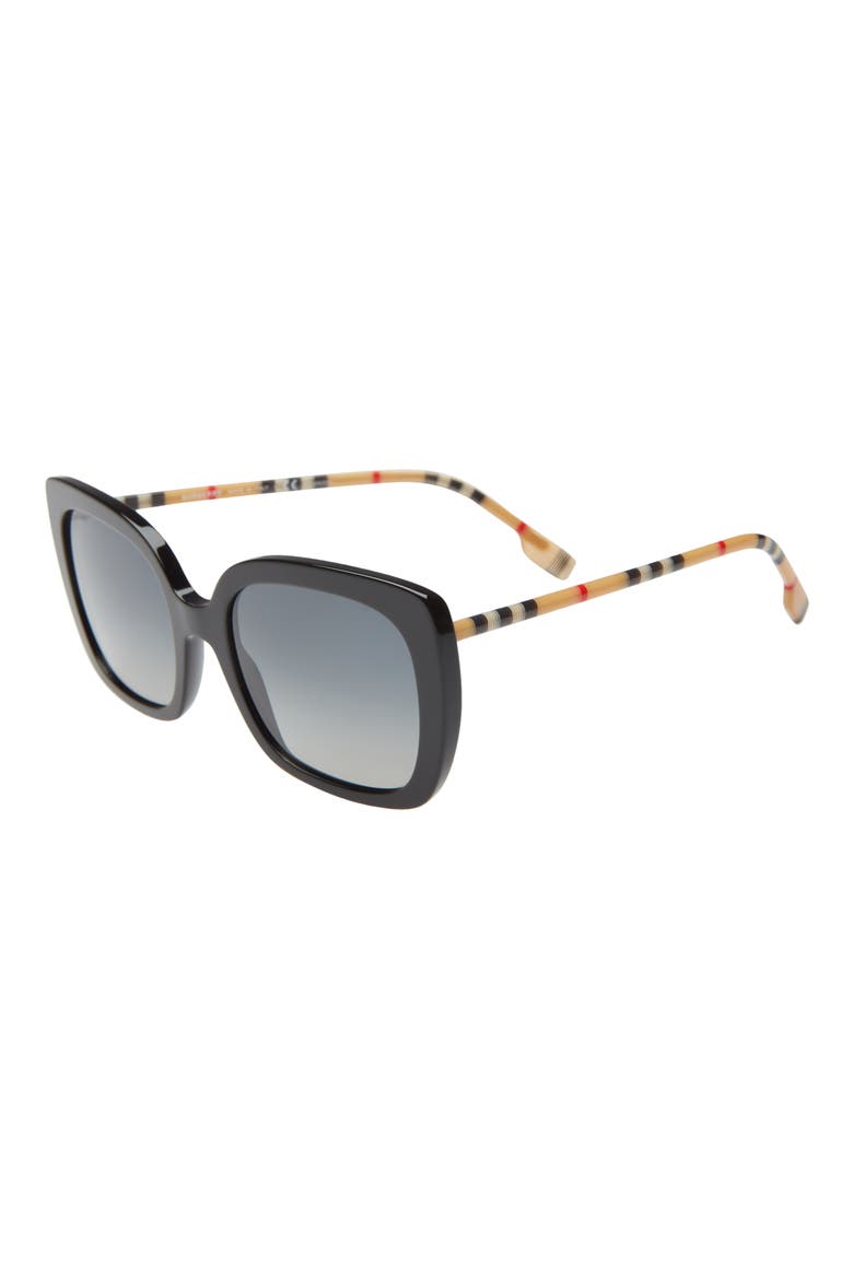 54mm Polarized Square Sunglasses, Alternate, color, BLACK/ GRIGIO