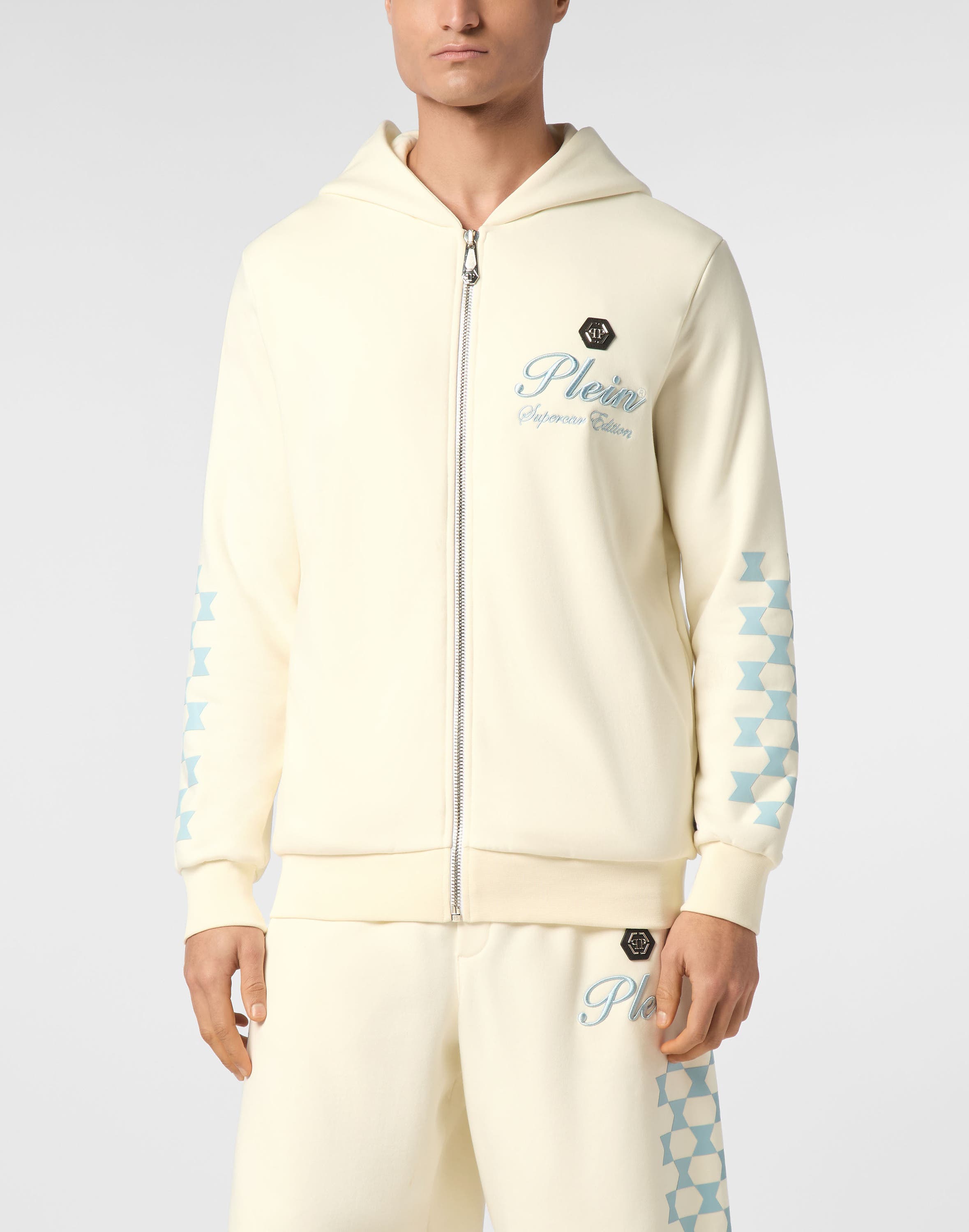 PHILIPP PLEIN Hoodie Sweatjacket Cote D Azur Checkmate Men (Men ...