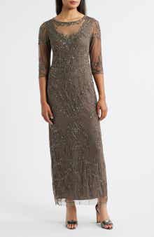 Pisarro Nights Sequin Illusion Gown