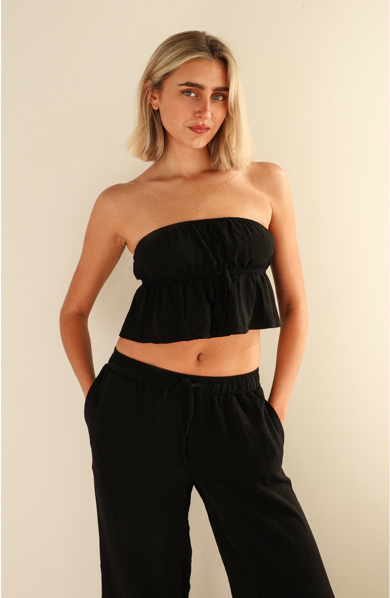 Dippin Daisys Kenna Crop Top, Main, color, Black