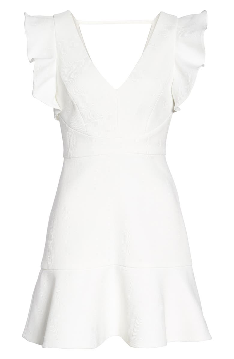 Ever New Cleo Flutter Sleeve Fit & Flare Dress, Alternate, color,