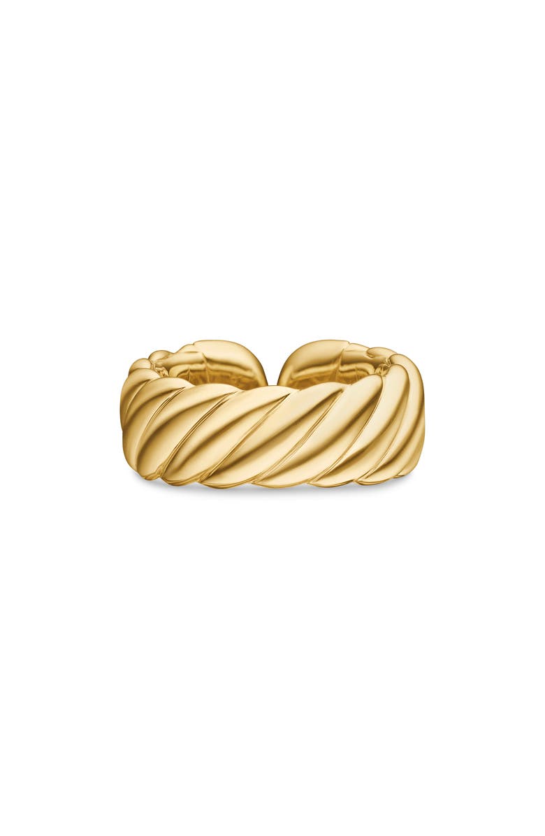 David Yurman Sculpted Cable Ring, Alternate, color, Diamond/ Yellow Gold