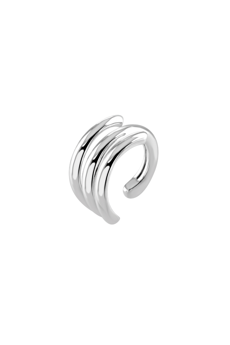 Waterfall 3 to 1 Ear Cuff, Main, color, Sterling Silver