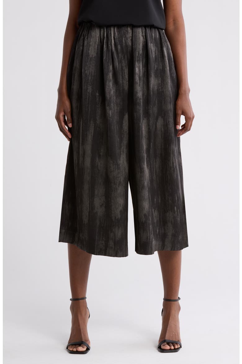 Wide Leg Crop Pants, Main, color, BLACK