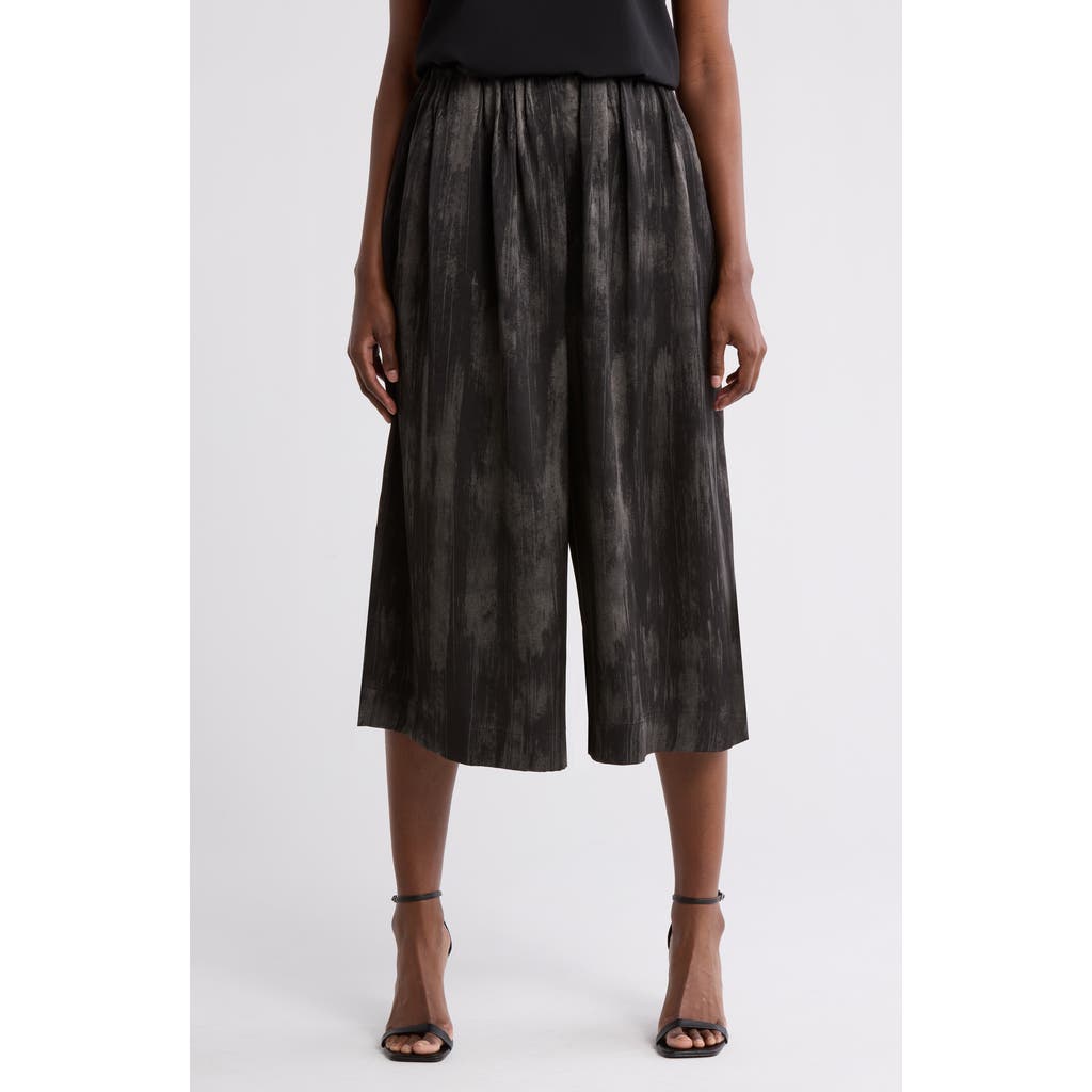 Patrizia Luca Wide Leg Crop Pants In Black