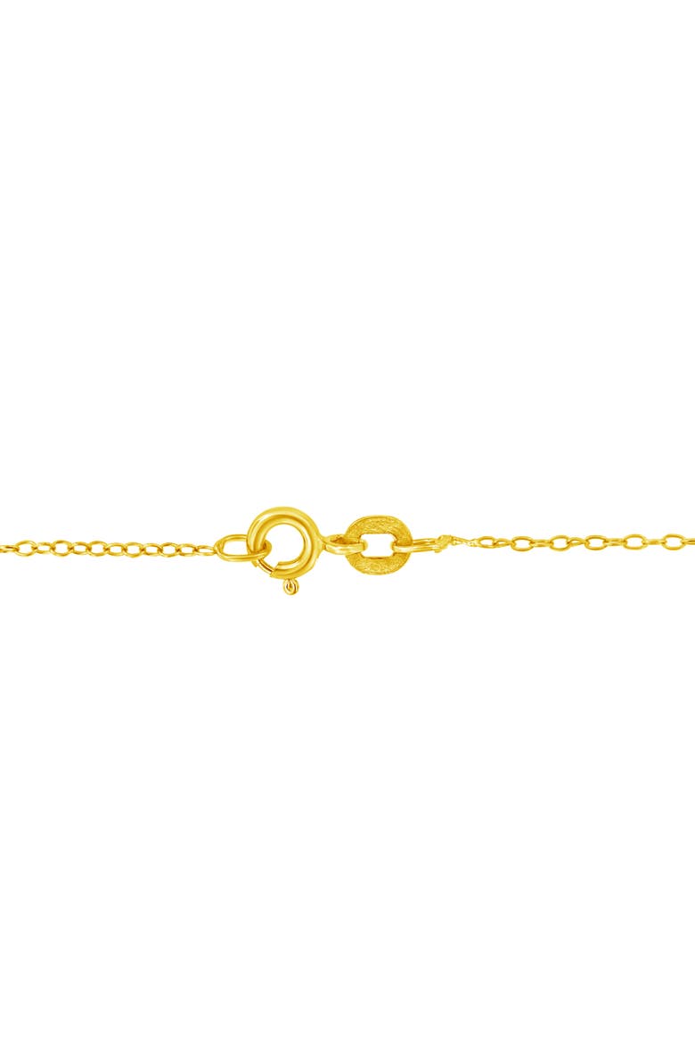 .925 Sterling Silver Diamond Accent Cross Ribbon 18" Pendant Necklace, Alternate, color, Yellow