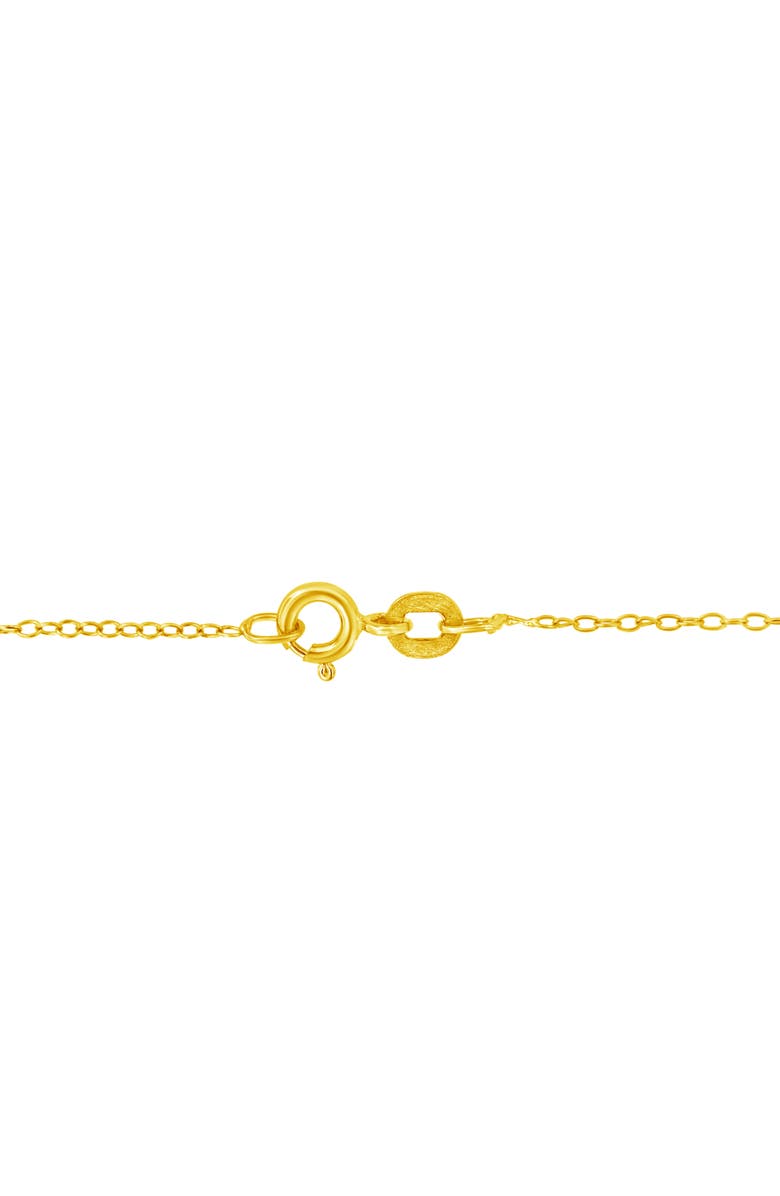 Haus of Brilliance .925 Sterling Silver Diamond Accent Cross Ribbon 18" Pendant Necklace, Alternate, color, Yellow