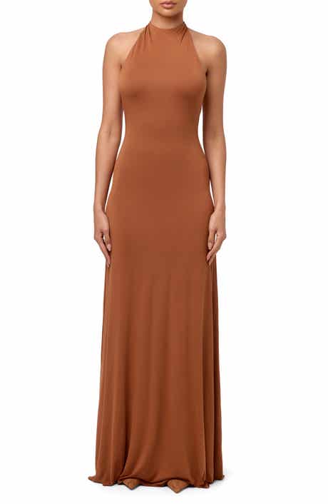 Naked Wardrobe Maxi Halter Dress