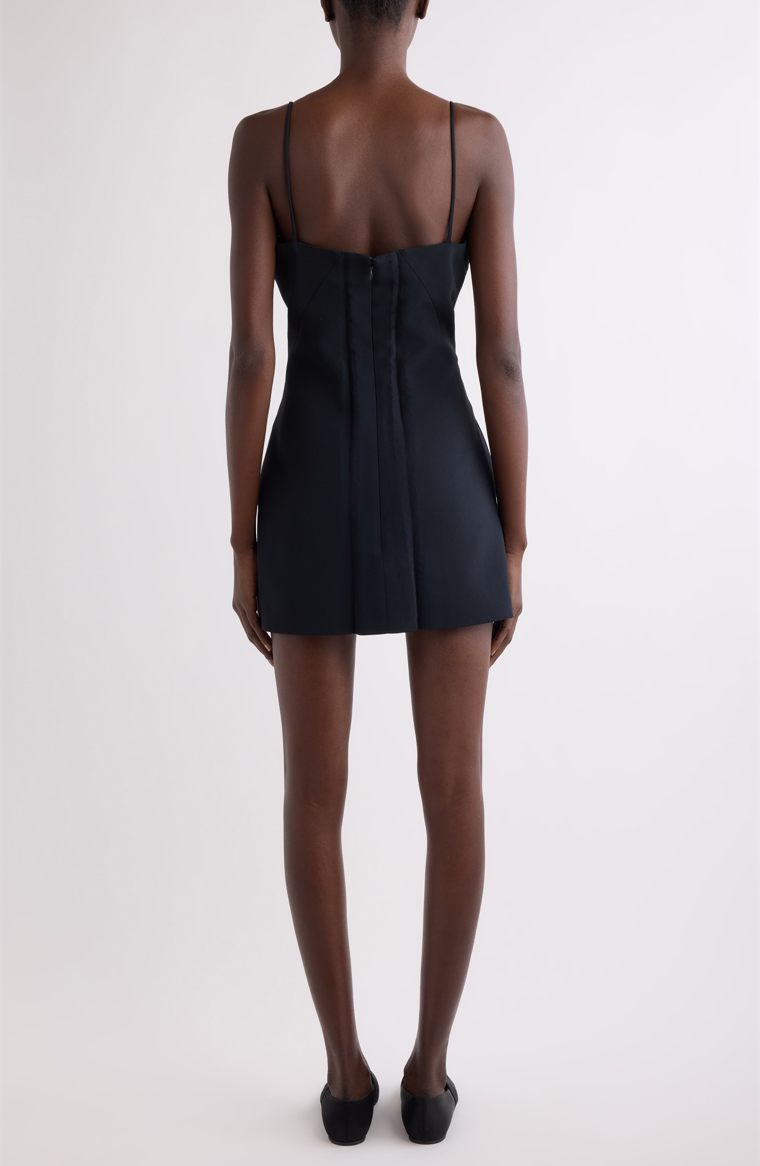 Cutaway Satin Minidress - image 2
