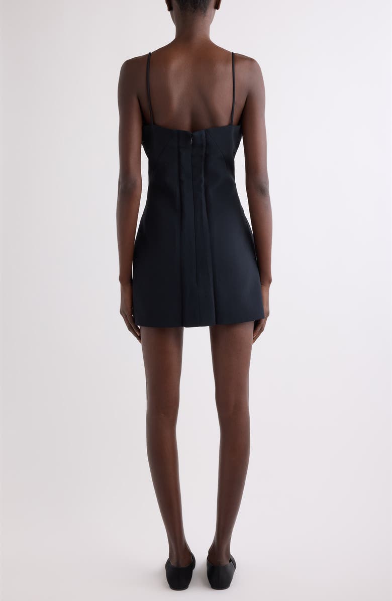 Givenchy Cutaway Satin Minidress, Alternate, color, Black