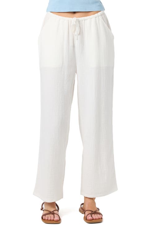 Brenda Cotton Gauze Wide Leg Pants