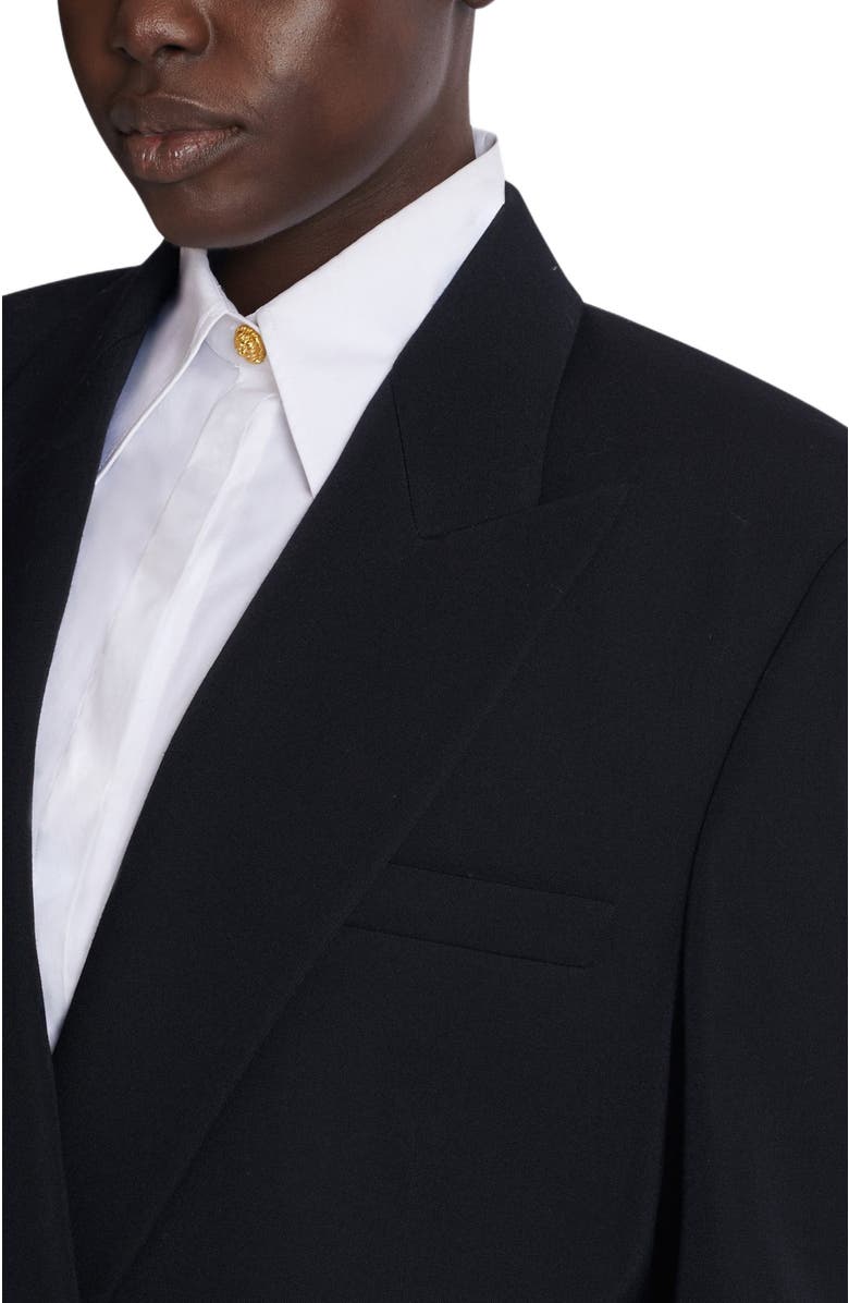 Balmain Oversized grain de poudre jacket, Alternate, color, Black
