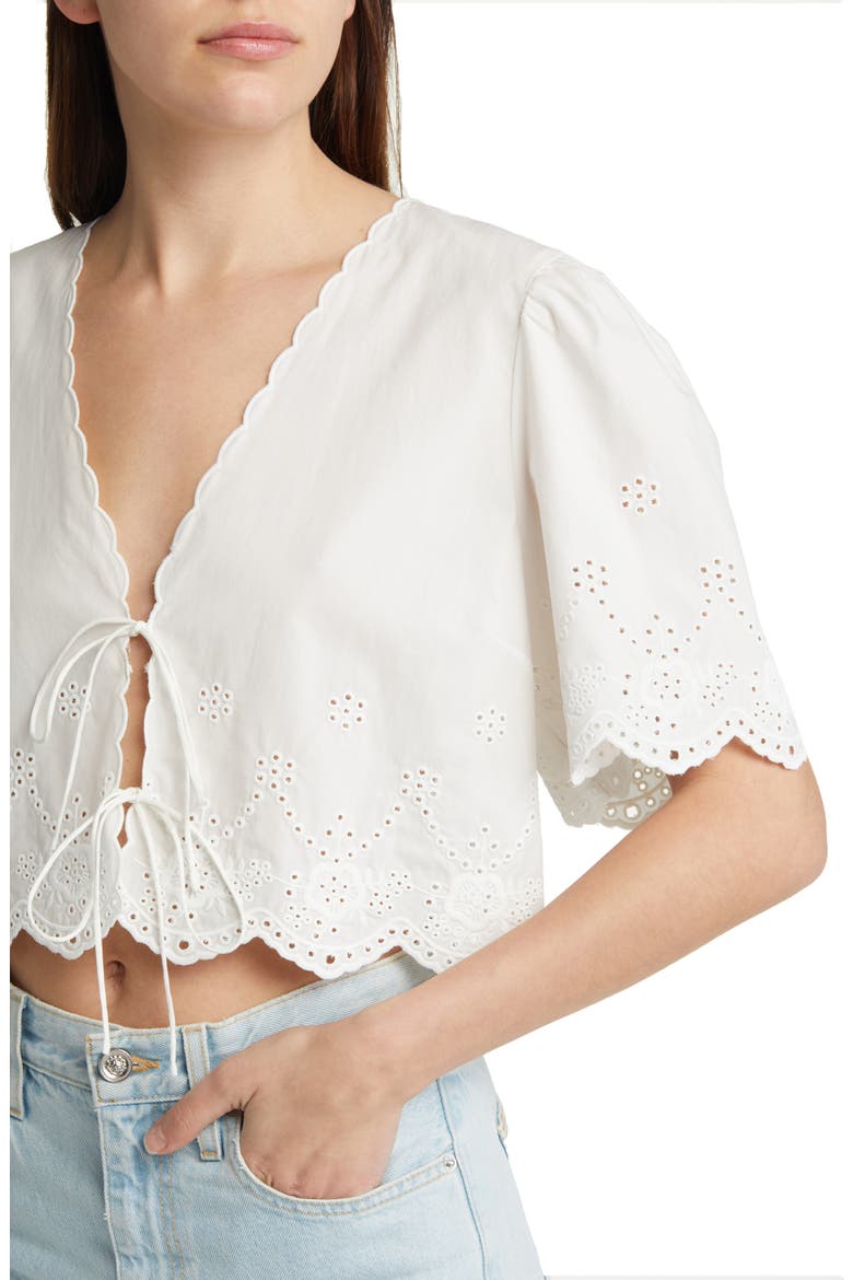 Lorelei Eyelet Blouse, Alternate, color, WHITE EYELET
