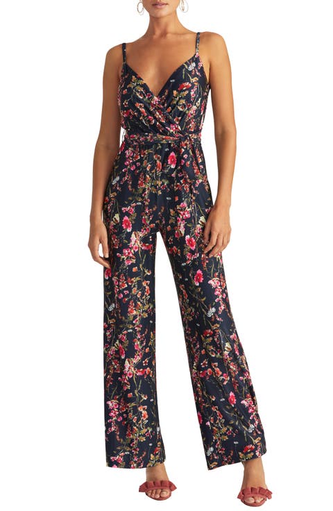 Faux Wrap Jersey Jumpsuit