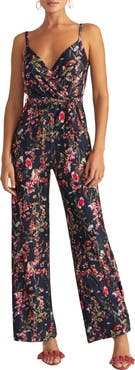 RACHEL Rachel Roy Faux Wrap Jersey Jumpsuit