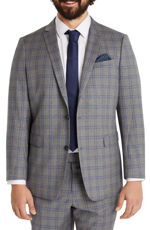 Patterson Windowpane Stretch Sport Coat (Regular & Big)