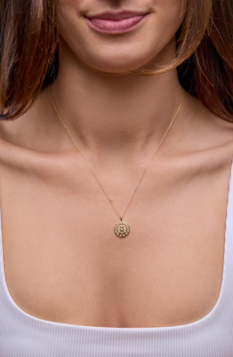 Bony Levy Bardot 18K Yellow Gold Diamond Medallion Pendant Necklace, Alternate, color, 18K Yellow Gold