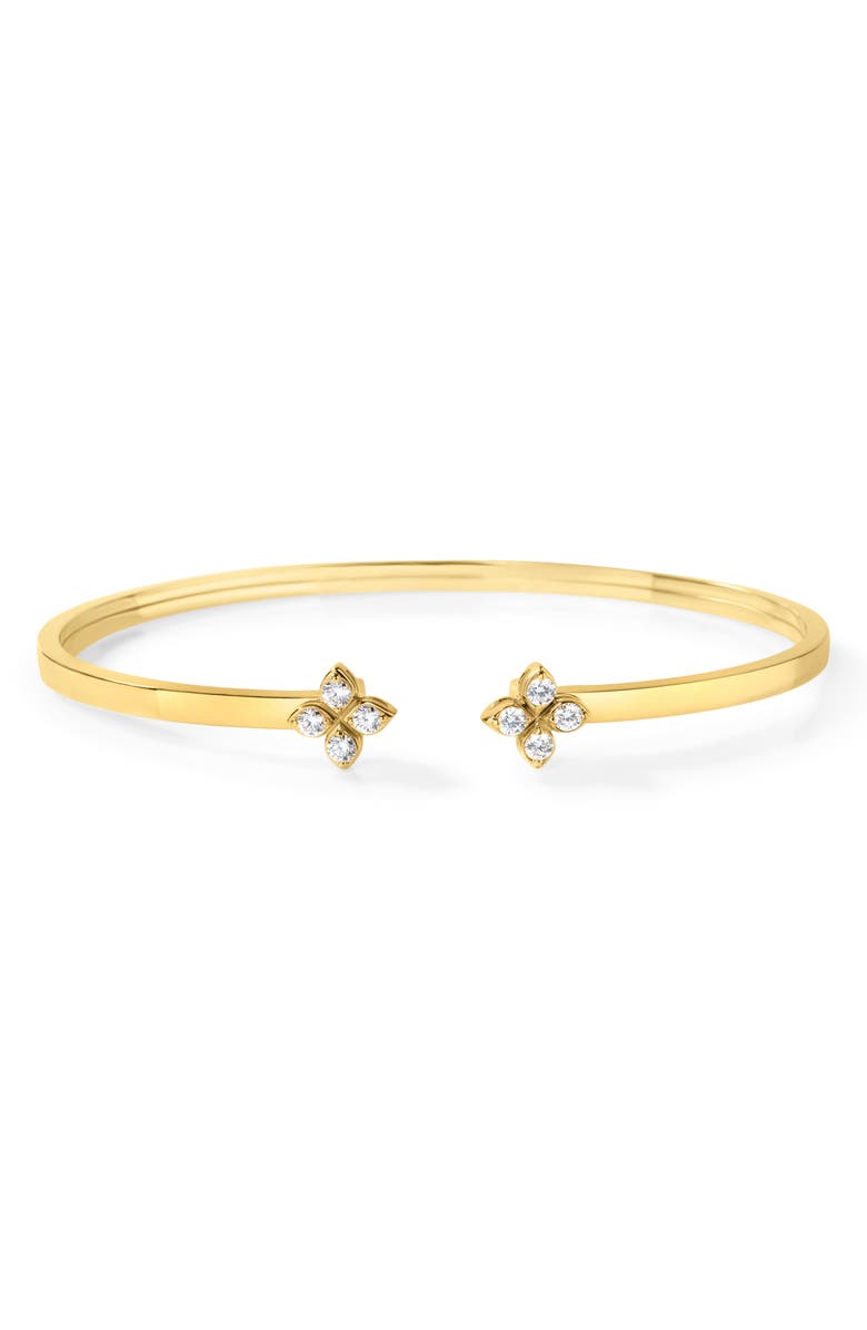Roberto Coin Love in Verona Diamond Bangle, Main, color, Yellow
