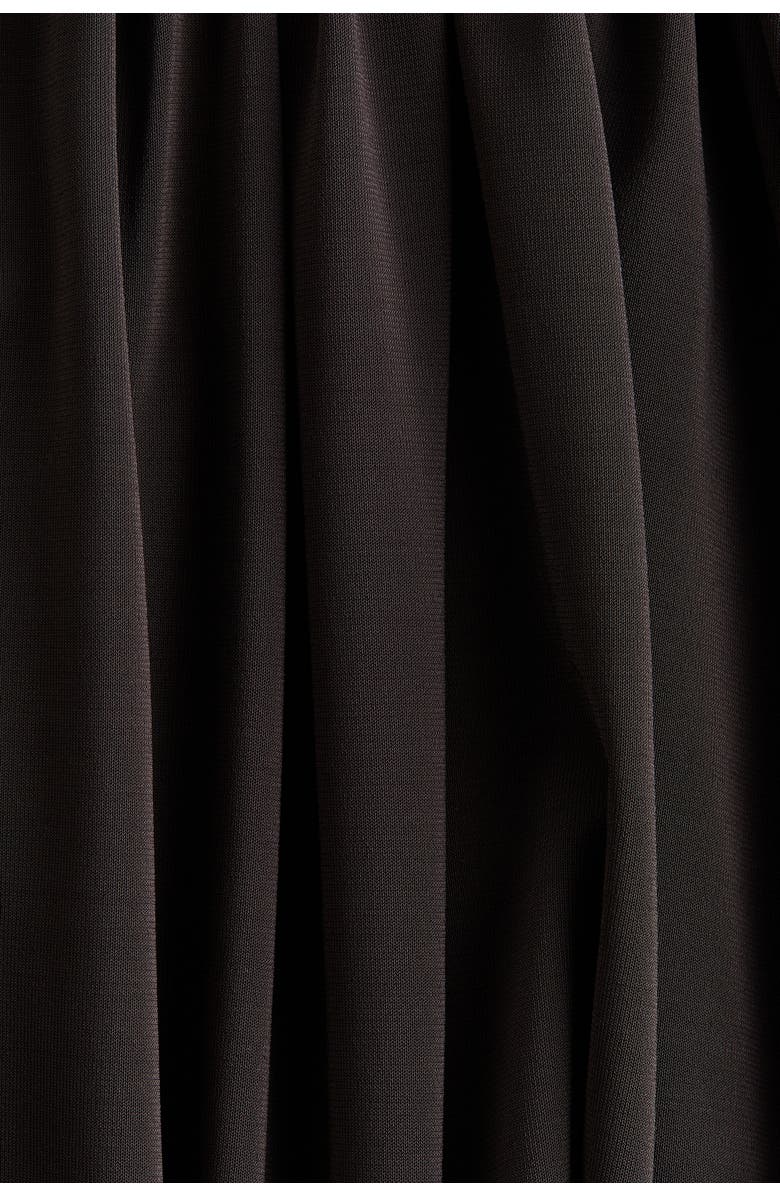 H&M Draped Drawstring-detail Top, Alternate, color, Dark Brown