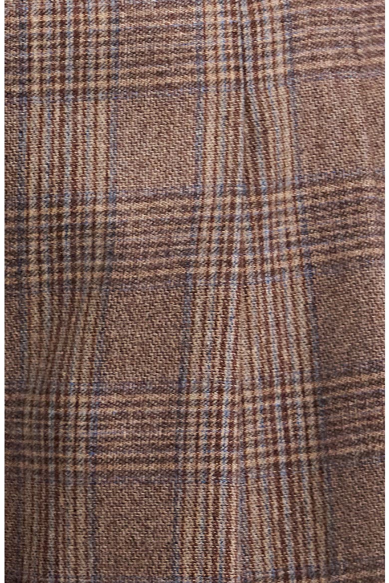 Avery Plaid Wide Leg Wool Blend Pants, Alternate, color, BROWN MULTI