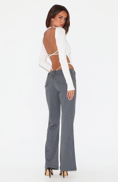 Tiger Mist Kittie Low Rise Pants In Gray