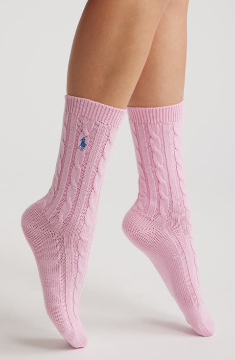 Seasonless Cable Crew Socks