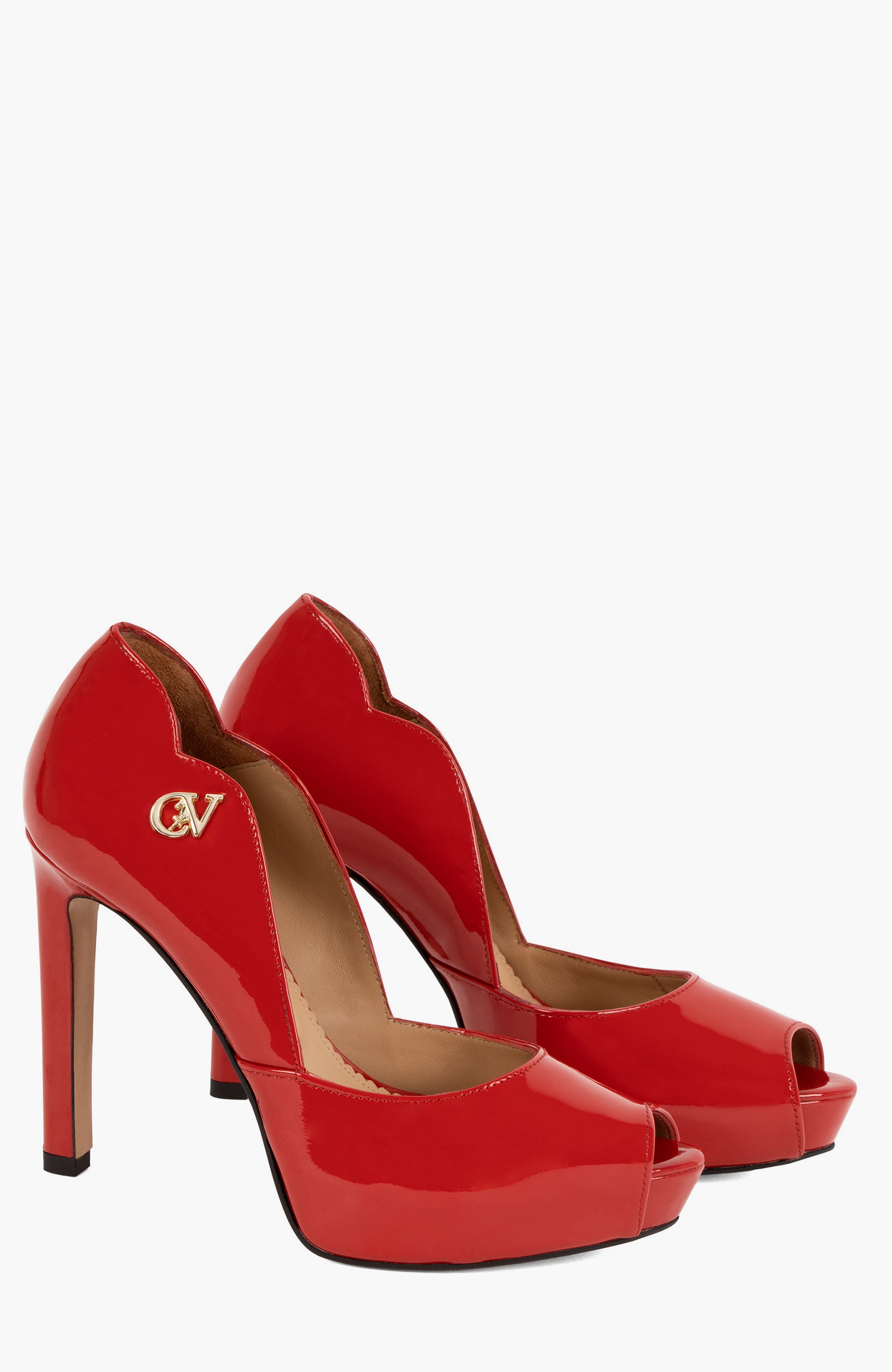 Iconic By Cavalinho Patent Leather Platform Heels, Alternate, color, Red