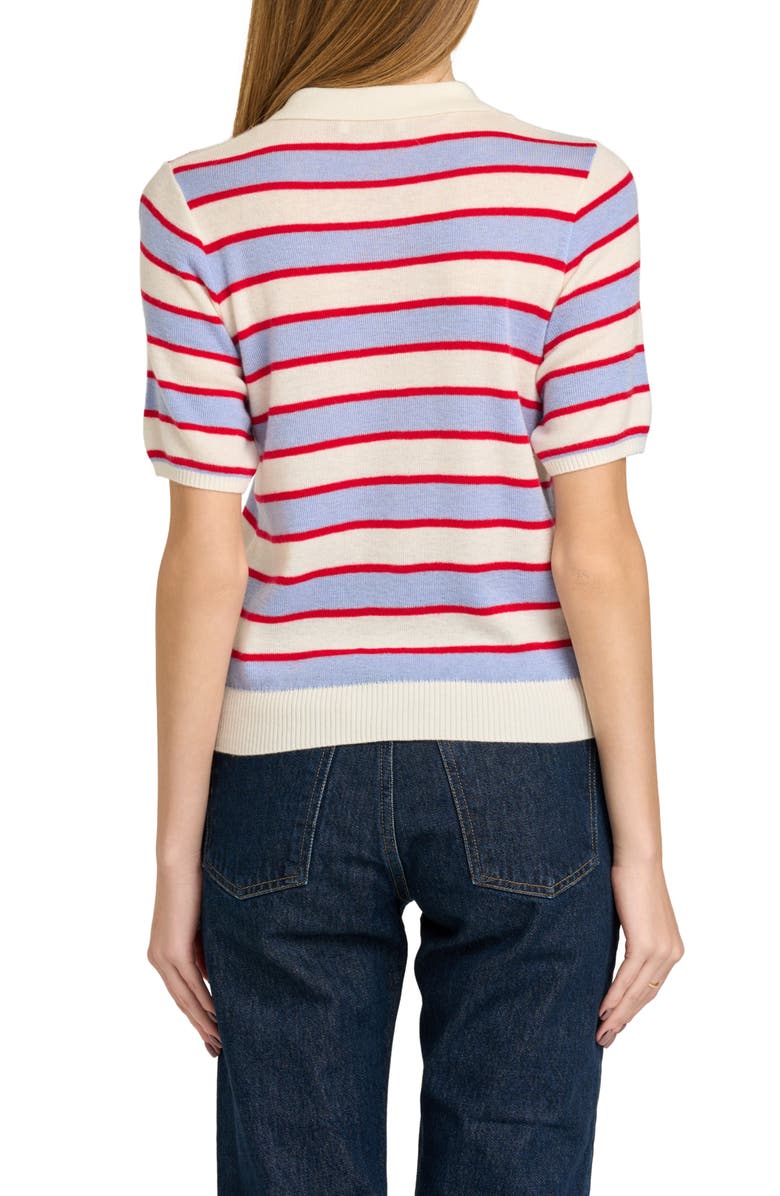 WAYF Wesley Collar Cardigan, Alternate, color, Blue Stripe