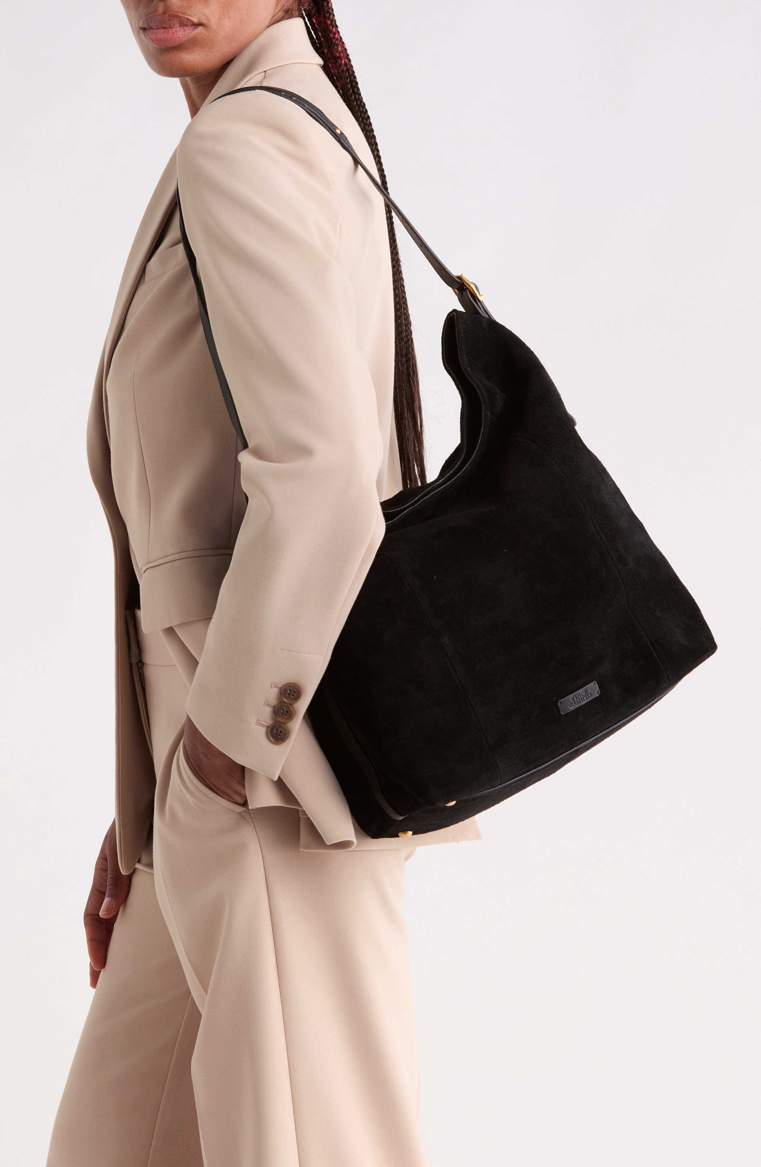 Nelly Suede Hobo, Alternate, color, BLACK COW SUEDE KOREAN NAPPA