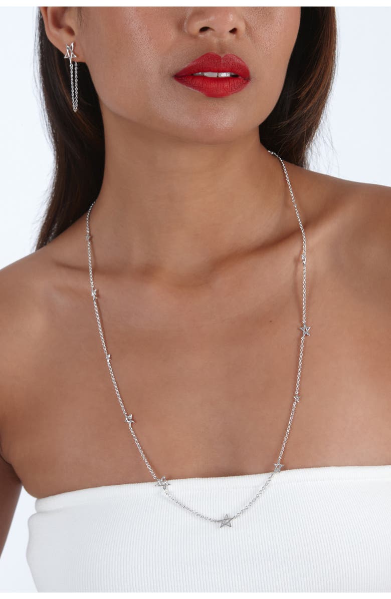 Lucy Quartermaine Station Sol Star Necklace, Alternate, color, Sterling Silver