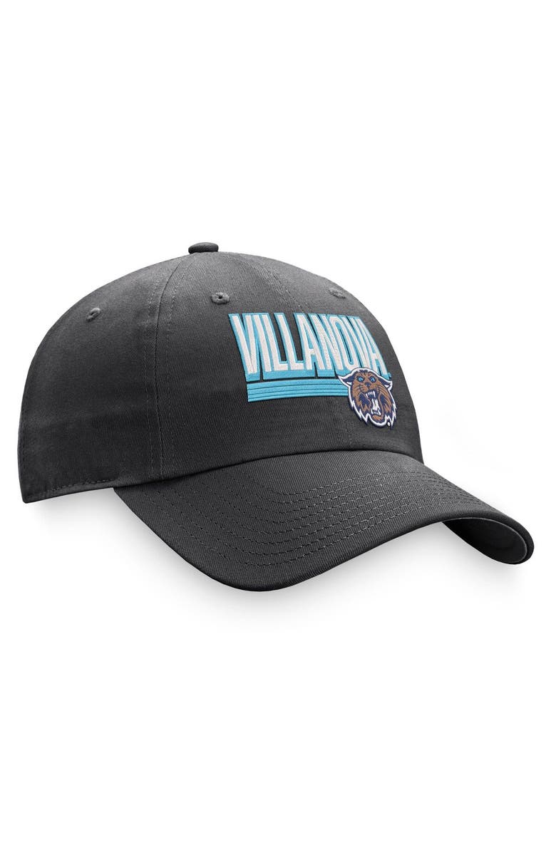 TOP OF THE WORLD Men's Top of the World Charcoal Villanova Wildcats Slice Adjustable Hat, Alternate, color, Charcoal