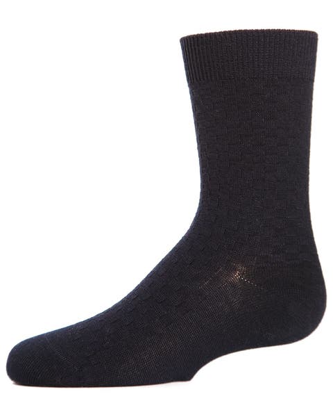 Basket Weave Mercerized Crew Socks (Toddler, Little Kid & Big Kid)
