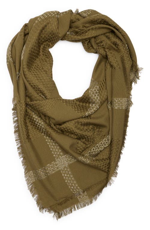 Vince Camuto Basketweave Scarf In Green