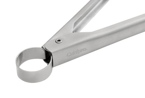 Cuisipro 9.5 Inch Nonstick Nylon Locking Tongs In Black