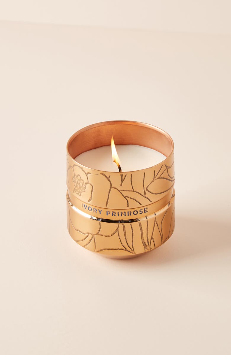 Anthropologie Home Anthropologie Ivory Primrose Flora Couture Candle, Main, color,