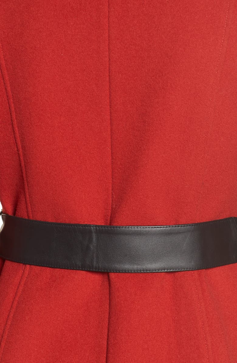 Mackage Flat Wool Knit Collar Coat, Alternate, color,