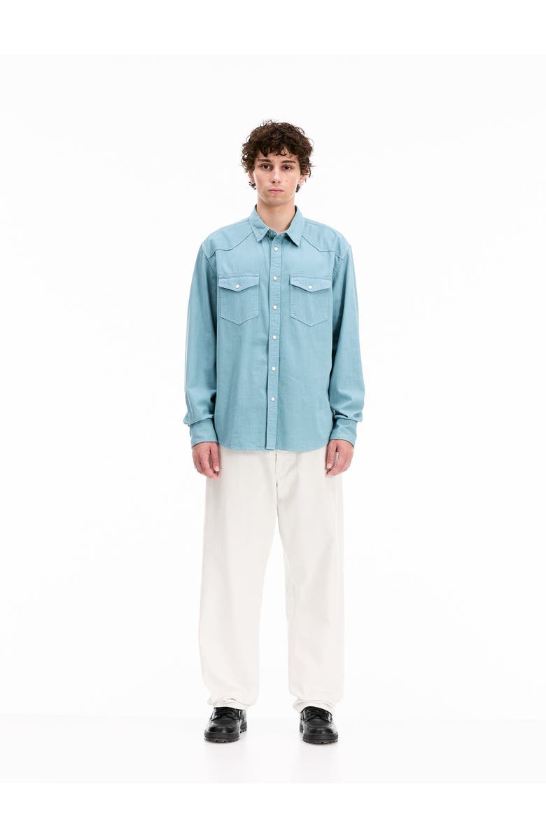 vowels Denim Shirt, Alternate, color, Bleached