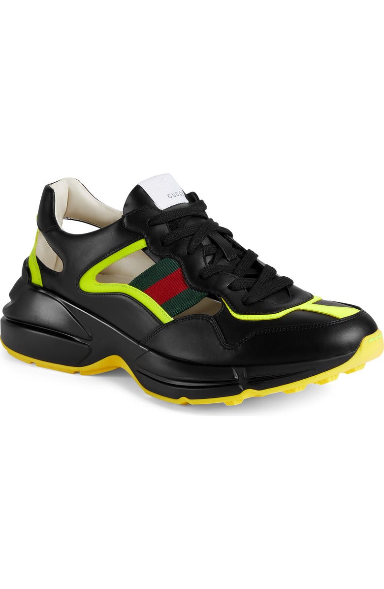 Gucci Rhyton Cutout Low Top Sneaker, Main, color,